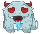 😍-Fatty Yeti, Telegram Sticker
