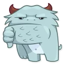 👎-Fatty Yeti, Telegram Sticker