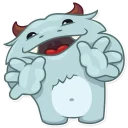👐-Fatty Yeti, Telegram Sticker