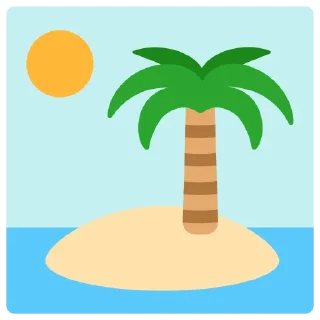 🏝-fxemoji, Telegram Sticker