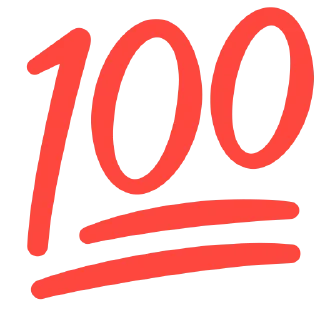 💯-fxemoji, Telegram Sticker