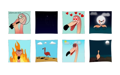 Flix the Flamingo by Sheida