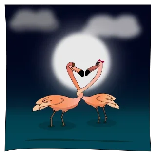 ❤️-Flix the Flamingo by Sheida, Telegram Sticker