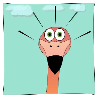 😶-Flix the Flamingo by Sheida, Telegram Sticker