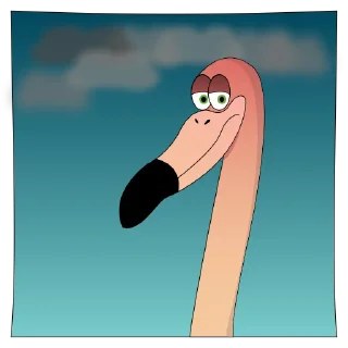 😒-Flix the Flamingo by Sheida, Telegram Sticker