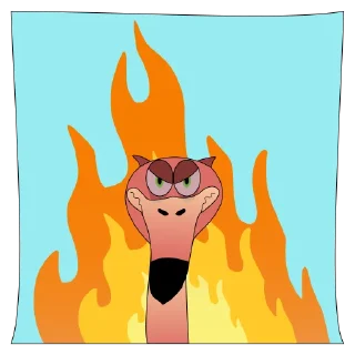 😡-Flix the Flamingo by Sheida, Telegram Sticker