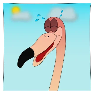 😂-Flix the Flamingo by Sheida, Telegram Sticker