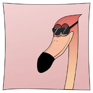😎-Flix the Flamingo by Sheida, Telegram Sticker