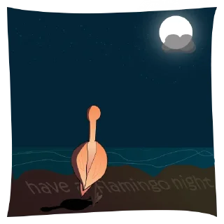 😴-Flix the Flamingo by Sheida, Telegram Sticker