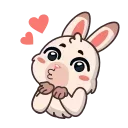❤️-Fluffy rabbit, Telegram Sticker