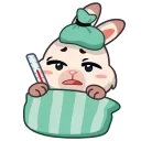 🤕-Fluffy rabbit, Telegram Sticker