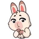 😟-Fluffy rabbit, Telegram Sticker