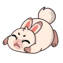 😭-Fluffy rabbit, Telegram Sticker