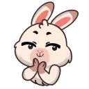 😈-Fluffy rabbit, Telegram Sticker