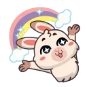 🌈-Fluffy rabbit, Telegram Sticker