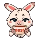 ☕️-Fluffy rabbit, Telegram Sticker