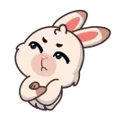 😒-Fluffy rabbit, Telegram Sticker