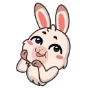 ☺️-Fluffy rabbit, Telegram Sticker
