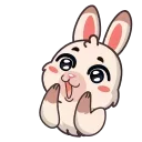 ❤️-Fluffy rabbit, Telegram Sticker