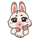 👍-Fluffy rabbit, Telegram Sticker