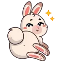 😉-Fluffy rabbit, Telegram Sticker