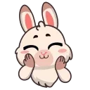 😊-Fluffy rabbit, Telegram Sticker