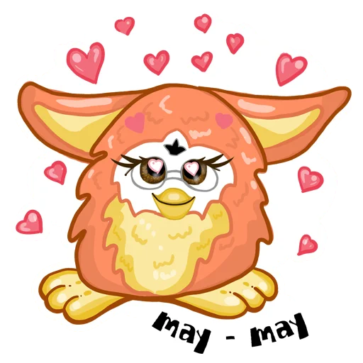 Fluffy Friend Furby, telegram sticker