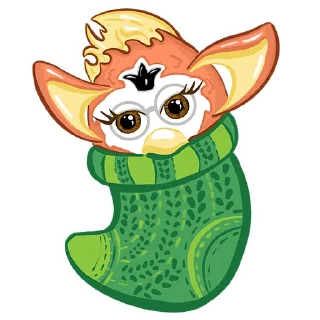 🧦-Fluffy Friend Furby, Telegram Sticker