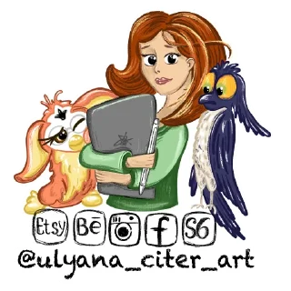 👩‍🎨-Fluffy Friend Furby, Telegram Sticker