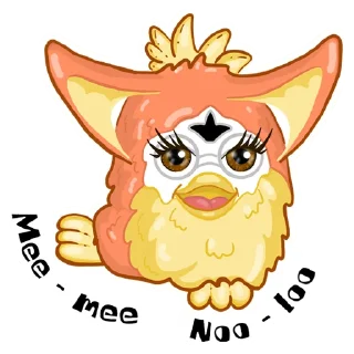 😀-Fluffy Friend Furby, Telegram Sticker