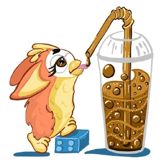 🥃-Fluffy Friend Furby, Telegram Sticker