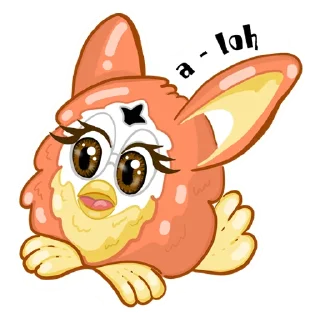 😮-Fluffy Friend Furby, Telegram Sticker