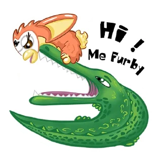 🐊-Fluffy Friend Furby, Telegram Sticker