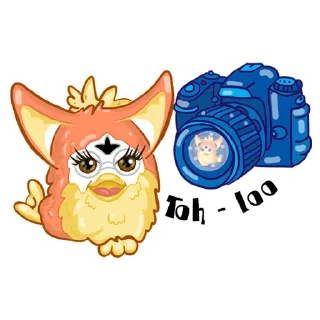 🤩-Fluffy Friend Furby, Telegram Sticker
