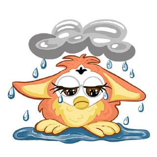 🌧-Fluffy Friend Furby, Telegram Sticker