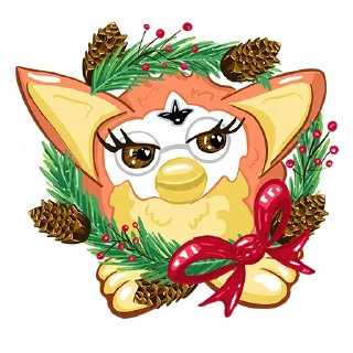 🌲-Fluffy Friend Furby, Telegram Sticker
