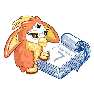 🗓-Fluffy Friend Furby, Telegram Sticker