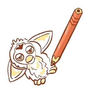 ✍️-Fluffy Friend Furby, Telegram Sticker