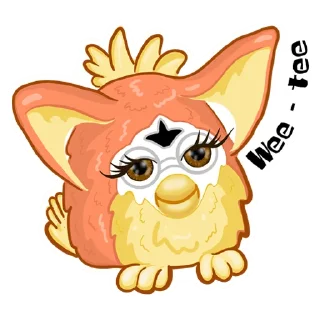 😊-Fluffy Friend Furby, Telegram Sticker