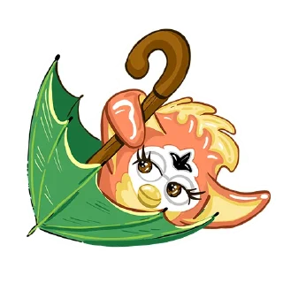 ☔️-Fluffy Friend Furby, Telegram Sticker
