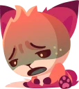 😰-Foksi, Telegram Sticker