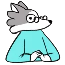 🤓-Frank The Wolf, Telegram Sticker