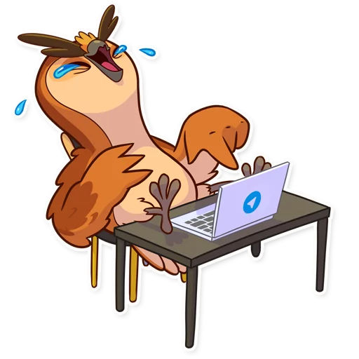Freelance Owl, telegram sticker