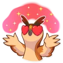 😍-Freelance Owl, Telegram Sticker