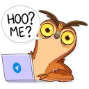 😶-Freelance Owl, Telegram Sticker
