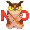🙅-Freelance Owl, Telegram Sticker