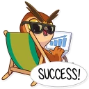📈-Freelance Owl, Telegram Sticker