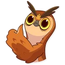 👍-Freelance Owl, Telegram Sticker