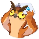 👀-Freelance Owl, Telegram Sticker