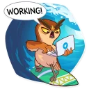 🏄-Freelance Owl, Telegram Sticker
